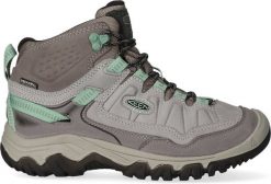 Buty turystyczne damskie Keen Targhee IV Mid Wp - alloy/granite green. Zielone obuwie trekkingowe damskie Keen, bez zapięcia. Za 712.54 zł.