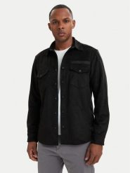 HUGO Koszula Ekel 50566311 Czarny Oversize. Czarne koszule męskie Hugo, m, bez wzorów, z syntetyku, bez kołnierzyka, bez ramiączek. Za 799.99 zł.
