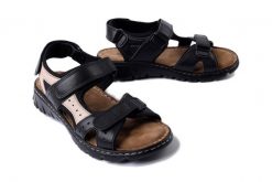 ARTIKER RELAKS 54A0004 czarny, sandały męskie. Czarne sandały męskie Artiker Relaks, na lato, bez wzorów, bez zapięcia. Za 167.93 zł.