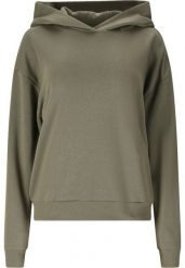 Bluza damska z kapturem Athlecia Carmen. Zielone bluzy damskie Athlecia, bez wzorów, z bawełny, bez ramiączek, z kapturem. Za 193.50 zł.