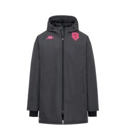Długa kurtka puchowa Stade Français Migolo Pro 2 2026/27. Szare kurtki męskie Kappa, l, bez wzorów, z materiału, eleganckie, bez kaptura. Za 649.50 zł.
