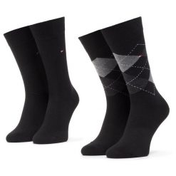 Skarpety długie Tommy Hilfiger. Czarne skarpety męskie Tommy Hilfiger, bez wzorów. Za 54.99 zł.