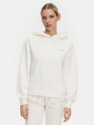 Tommy Hilfiger Bluza Contrast Flag WW0WW45979 Biały Regular Fit. Białe bluzy damskie Tommy Hilfiger, xxl, bez wzorów, z bawełny, bez ramiączek, bez kaptura. Za 309.99 zł.