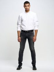 Jeansy męskie dopasowane z przetarciami czarne Martin 953. Czarne jeansy męskie BIG STAR, z denimu, eleganckie. W wyprzedaży za 299.99 zł.