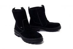 RIEKER TEX X8250-00 black , botki damskie. Czarne botki damskie Rieker, na zimę, bez wzorów, bez obcasa, bez zapięcia. Za 499.90 zł.