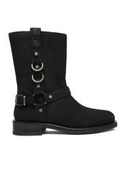 G-Star Raw Botki CEO-WI45-CHRISTIAN-01 Czarny. Czarne botki damskie G-Star Raw, bez wzorów, z nubiku, retro, bez obcasa, na płaskiej podeszwie, bez zapięcia. Za 369.99 zł.