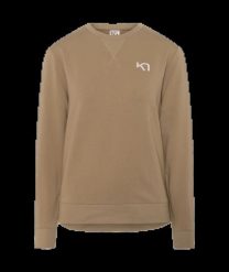 Bluza damska Kari Traa. Brązowe bluzy damskie Kari Traa, l, bez wzorów, z bawełny, bez ramiączek, bez kaptura. Za 310.55 zł.