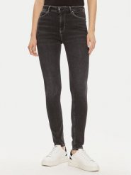 Guess Jeansy W4YA1J D5DY1 Czarny Slim Fit. Czarne jeansy damskie Guess, z aplikacjami, z bawełny. Za 299.99 zł.