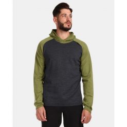 Męski sweter z wełny merynosów Kilpi MOSEO-M. Zielone swetry męskie Kilpi, m, bez wzorów, z wełny, sportowe, bez kołnierzyka, bez ramiączek. W wyprzedaży za 487.00 zł.