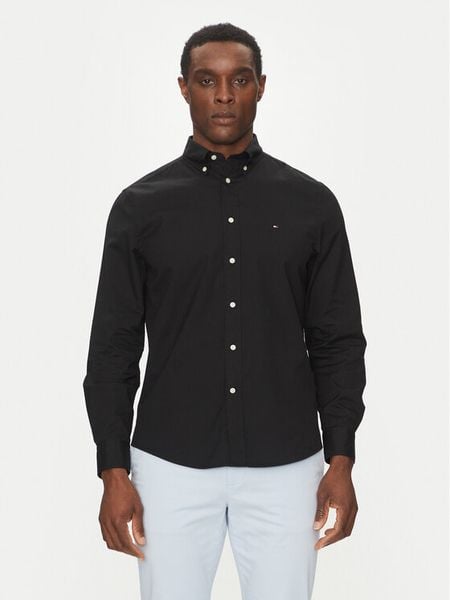 Tommy Hilfiger Koszula Core Flex MW0MW39988 Czarny Regular Fit. Czarne koszule męskie Tommy Hilfiger, m, bez wzorów, z bawełny, bez kołnierzyka, bez ramiączek. Za 296.99 zł.