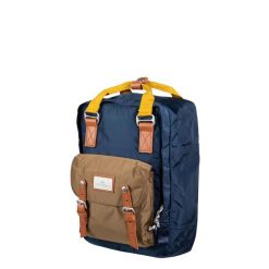 Plecak na laptopa Doughnut Macaroon Glossy Blocking - navy/khaki. Niebieskie plecaki męskie Doughnut, bez wzorów, sportowe. Za 314.99 zł.