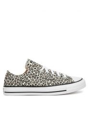 Converse Trampki Chuck Taylor All Star Leopard A14941C Beżowy. Brązowe trampki i tenisówki damskie Converse, bez wzorów, z materiału, bez zapięcia. Za 279.99 zł.