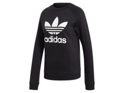 Bluza damska ADIDAS TRF CREW SWEAT 34. Czarne bluzy damskie Adidas, bez wzorów, z bawełny, bez ramiączek, bez kaptura. Za 249.00 zł.