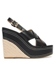 MICHAEL Michael Kors Sandały Nora 40S5NOHS3L Czarny. Czarne kozaki damskie MICHAEL Michael Kors, bez wzorów, ze skóry, bez obcasa, na koturnie, bez zapięcia. Za 739.99 zł.