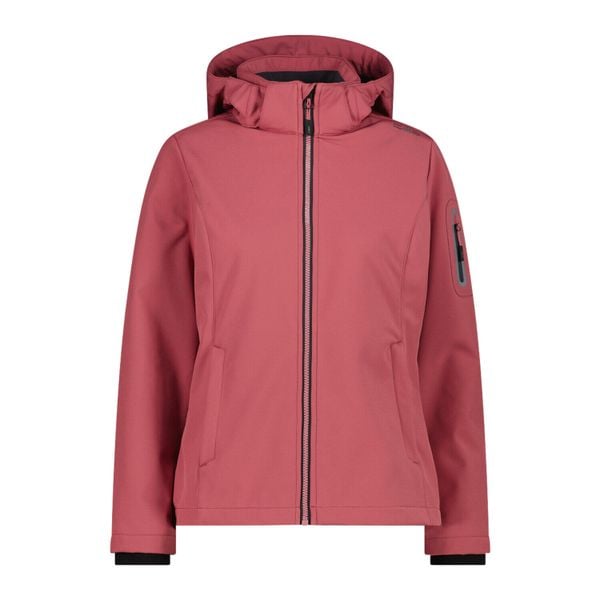 Kurtka Softshell CMP dla kobiet z kapturem. Białe kurtki sportowe damskie CMP, bez wzorów, z elastanu, bez ramiączek, z kapturem, trekkingowe. Za 348.86 zł.