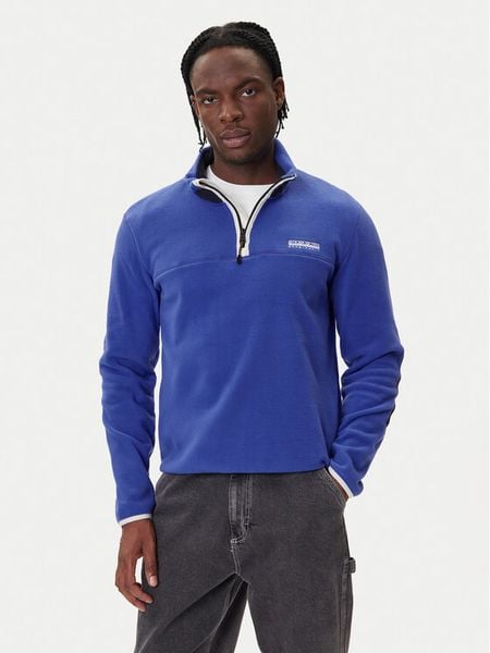 Napapijri Polar T-Dergana NP0A88UZ Niebieski Regular Fit. Niebieskie bluzy sportowe męskie Napapijri, m, bez wzorów, z polaru, bez kaptura. Za 289.99 zł.