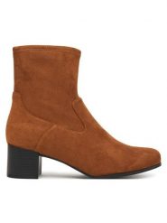 Caprice Botki 9-25316-41 Brązowy. Brązowe botki damskie Caprice, bez wzorów, z materiału, bez obcasa, na słupku, bez zapięcia. Za 359.99 zł.
