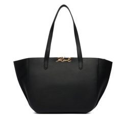 Torebka KARL LAGERFELD. Czarne shopperki damskie KARL LAGERFELD, bez wzorów, bez dodatków. Za 1,749.00 zł.
