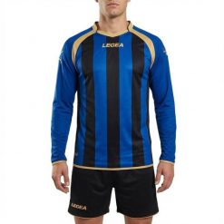 Kurtka Treningowa Running KIT RIAD ML Niebieska-Czarna. Czarne kurtki sportowe damskie Legea, xl, bez wzorów, z bawełny, bez ramiączek, z kapturem, do biegania. Za 80.00 zł.
