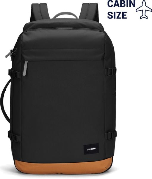 Plecak turystyczny Pacsafe Plecak kabinowy antykradzieżowy Pacsafe Go 44 l - czarny. Czarne plecaki męskie Pacsafe, bez wzorów. Za 527.15 zł.