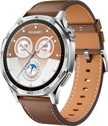 Smartwatch Huawei Watch GT5 Classic 46mm Brązowy (Vili-B19L). Brązowe zegarki smartwatch Huawei, bez wzorów. Za 1,098.61 zł.