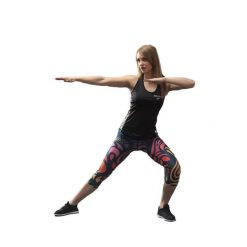 Damskie legginsy 3/4 Dorawon Mosaique. Niebieskie legginsy damskie DORAWON, bez wzorów. Za 430.50 zł.