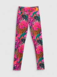 4F Legginsy do pływania damskie - multikolor S. Brązowe legginsy damskie 4F, bez wzorów, z materiału. Za 129.99 zł.