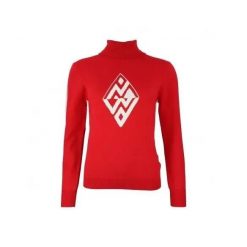 Damski sweter z golfem Peak Mountain Aglae. Czerwone swetry nierozpinane damskie Peak Mountain, xl, bez wzorów, z nylonu, klasyczne, bez kołnierzyka, bez ramiączek. Za 235.00 zł.
