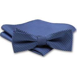 Elegancka Mucha Męska - Alties - Niebieska Pepitka. Niebieskie krawaty i muchy Alties, bez wzorów, eleganckie. Za 40.00 zł.