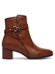 Pikolinos Botki Calafat W1Z-8914 Brązowy. Brązowe botki damskie Pikolinos, bez wzorów, ze skóry, bez obcasa, na słupku, bez zapięcia. Za 759.99 zł.
