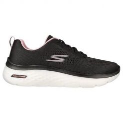 Buty do chodzenia damskie Skechers GO Walk Hyper Burst. Czarne obuwie sportowe damskie Skechers, bez wzorów, z materiału, bez zapięcia, trekkingowe. Za 328.00 zł.
