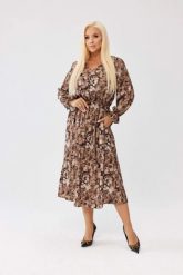 Wiskozowa sukienka Marlen MIDI w abstrakcyjny wzór - z gumką w pasie i kieszeniami PLUS SIZE XXL OVERSIZE JESIEŃ. Sukienki damskie Moda Size Plus Iwanek, na co dzień, na jesień, plus size, bez wzorów, z materiału, eleganckie, bez kołnierzyka, plus size, bez ramiączek, midi, oversize. Za 329.90 zł.