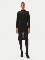 Rinascimento Sukienka koktajlowa CFM0012384003 Czarny Slim Fit. Czarne sukienki damskie Rinascimento, l, bez wzorów, z wiskozy, wizytowe, bez kołnierzyka, bez ramiączek. Za 469.99 zł.
