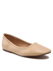 Jenny Fairy Baleriny WS21208-02 Beżowy. Brązowe balerinki damskie Jenny Fairy, bez wzorów, ze skóry, bez obcasa, bez zapięcia. Za 79.99 zł.