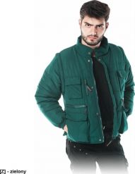 Kurtka męska R.E.I.S. CZAPLA - Kurtka zimowa z odpinanymi rękawami, tkana - zielony 3XL. Zielone kurtki męskie R.E.I.S., na zimę, m, bez wzorów, bez kaptura. Za 111.96 zł.