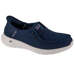 Buty sportowe Sneakersy damskie, Slip-Ins Go Walk Joy - Idalis. Czarne obuwie sportowe damskie Skechers, bez wzorów, bez zapięcia, trekkingowe. Za 289.99 zł.