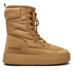 Śniegowce Moon Boot. Brązowe śniegowce damskie Moon Boot, bez zapięcia. Za 899.99 zł.