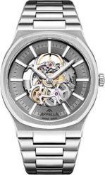 Zegarek Acappella Zegarek męski Appella L12006.5117ASQ srebrny. Szare zegarki męskie Acappella, bez wzorów, srebrne. Za 5,990.00 zł.