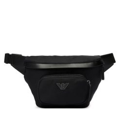 Nerka Emporio Armani. Czarne saszetki i nerki męskie Emporio Armani, bez wzorów. Za 755.99 zł.