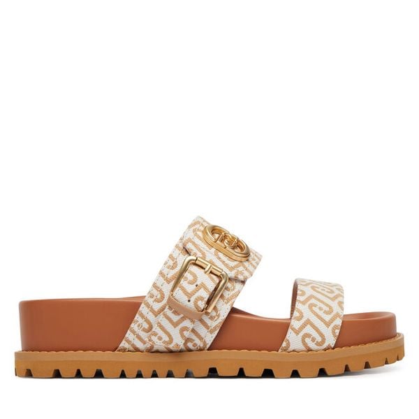 Klapki Liu Jo. Brązowe klapki damskie Liu Jo, bez wzorów, bez obcasa, bez zapięcia. Za 281.99 zł.