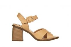 Sandały Bayla-161 050 824 3022 Scissors 161329, Beżowy, Skóra naturalna - 40. Brązowe sandały damskie Bayla, bez wzorów, z materiału, bez obcasa, na słupku, bez zapięcia. W wyprzedaży za 152.10 zł.