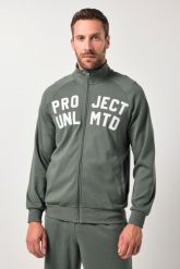 Męska Kurtka treningowa fitness stójka naszywka na piersi do rozm. 7 XL. Zielone kurtki męskie JAY-PI, l, z aplikacjami, z bawełny, bez kaptura. Za 349.99 zł.