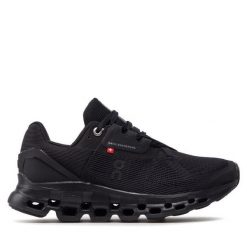 Buty do biegania On. Czarne obuwie sportowe damskie On, bez wzorów, bez zapięcia, do biegania. Za 649.99 zł.