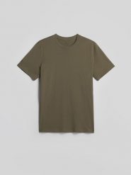 4F T-shirt regular z antybakteryjnym wykończeniem Polygiene męski - khaki XL. Brązowe t-shirty męskie 4F, l, bez wzorów, z dzianiny, bez kołnierzyka, bez ramiączek. Za 69.99 zł.