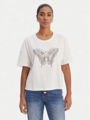 Fracomina T-Shirt FR26ST3046J401N5 Biały Regular Fit. Białe t-shirty damskie Fracomina, s, bez wzorów, z bawełny, bez kołnierzyka, bez ramiączek. Za 239.99 zł.