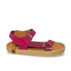 Sandały damskie Nevada Elastic. Czerwone sandały damskie Aulp, bez wzorów, z kauczuku, z otwartym noskiem, bez obcasa, bez zapięcia. Za 179.99 zł.