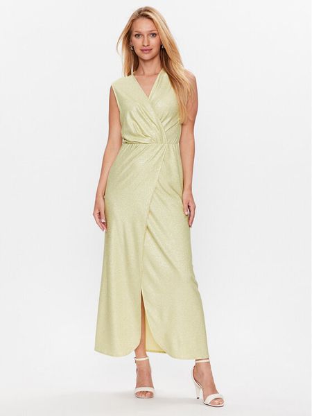 Rinascimento Sukienka koktajlowa CFC0113696003 Zielony Regular Fit. Zielone sukienki damskie Rinascimento, xs, bez wzorów, z syntetyku, wizytowe, bez kołnierzyka, bez ramiączek. Za 319.99 zł.