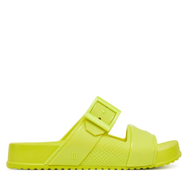 Klapki Melissa. Zielone klapki damskie Melissa, bez wzorów, bez obcasa, bez zapięcia. Za 199.99 zł.