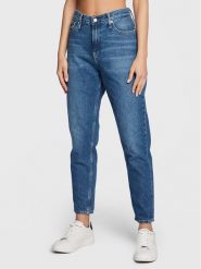 Calvin Klein Jeans Jeansy J20J220194 Niebieski Mom Fit. Niebieskie jeansy damskie Calvin Klein Jeans, bez wzorów, z bawełny. Za 299.99 zł.