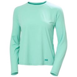 Bluza damska Helly Hansen Shine Solen Crew. Niebieskie bluzy damskie Helly Hansen, na lato, m, bez wzorów, z elastanu, bez ramiączek, bez kaptura. Za 350.50 zł.